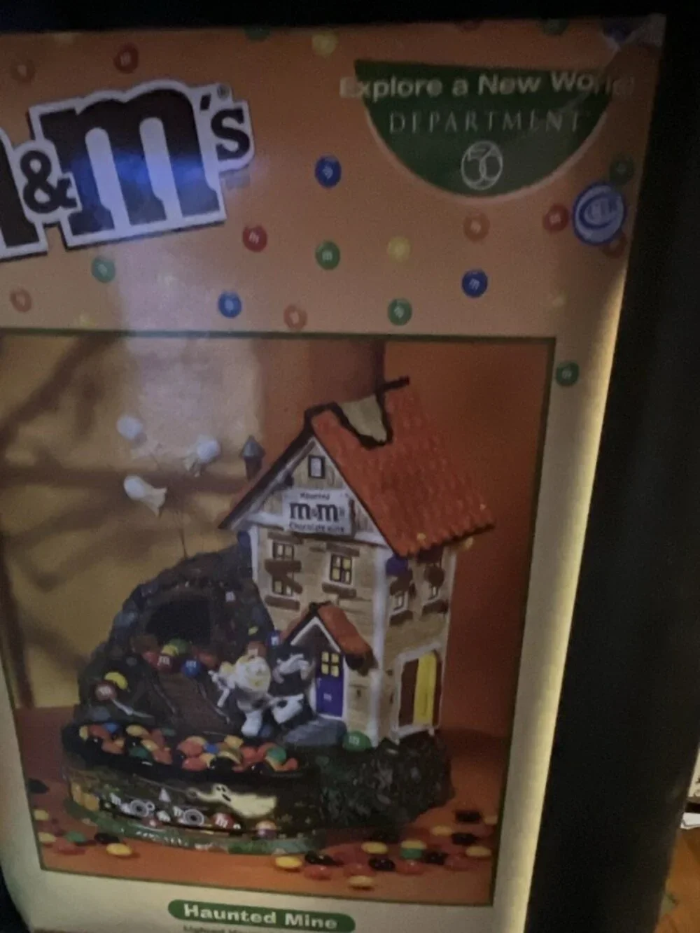 M&M's Haunted Mine Light House & Candy dish Halloween Multicolor Dept 56 in Box